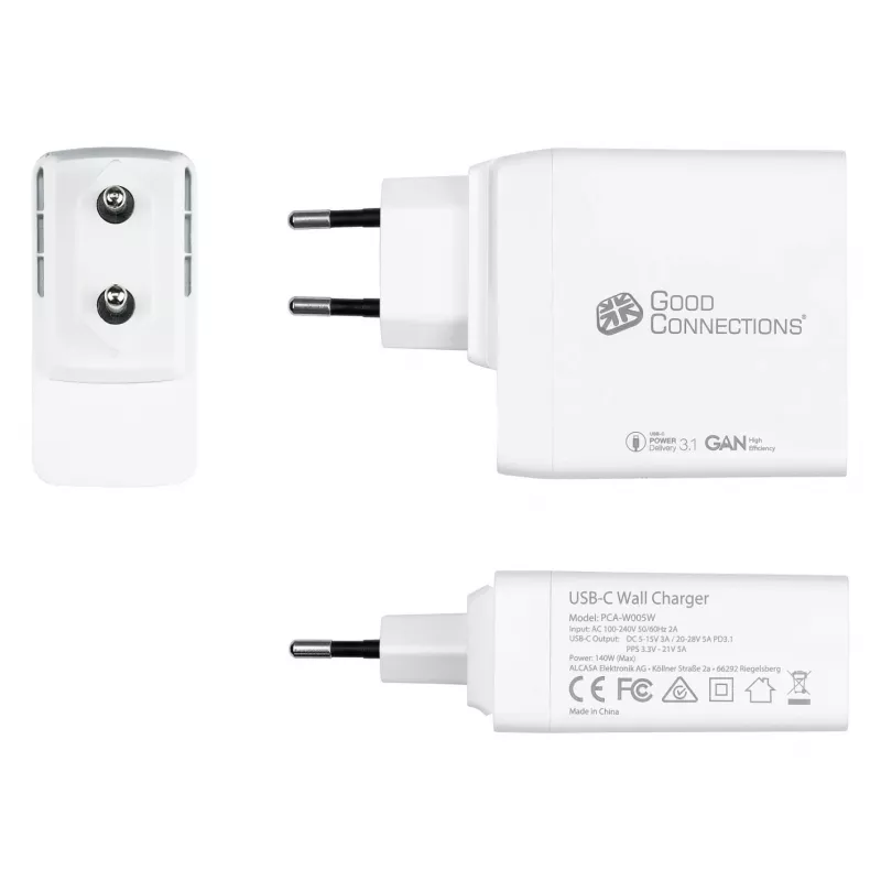 Cargador de dispositivos móviles Alcasa PCA-W005W universal blanco AC carga rápida