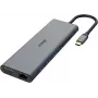 Estación de acoplamiento y replicador de puertos para portátil Akasa AK-CBCA28-18BK con cable USB 3.2 Gen 1 (3.1 Gen 1) Type-C negro - gris (AK-CBCA28-18BK)