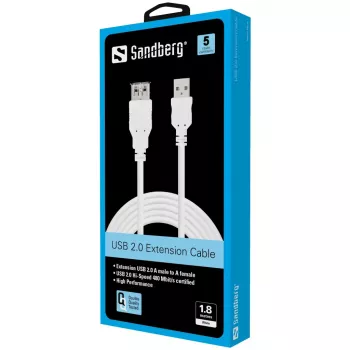 Cable USB SANDBERG - USB (hembra) a USB (macho) - 1,8 m