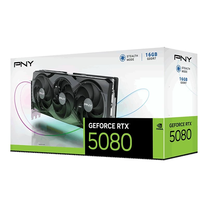 Tarjeta gráfica PNY GeForce RTX 5080 Triple Fan, 16 GB GDDR7, PCI Express 5.0