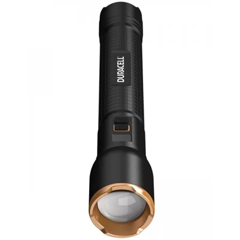 Linterna Duracell DF4000R negra – linterna de mano recargable, diseño compacto
