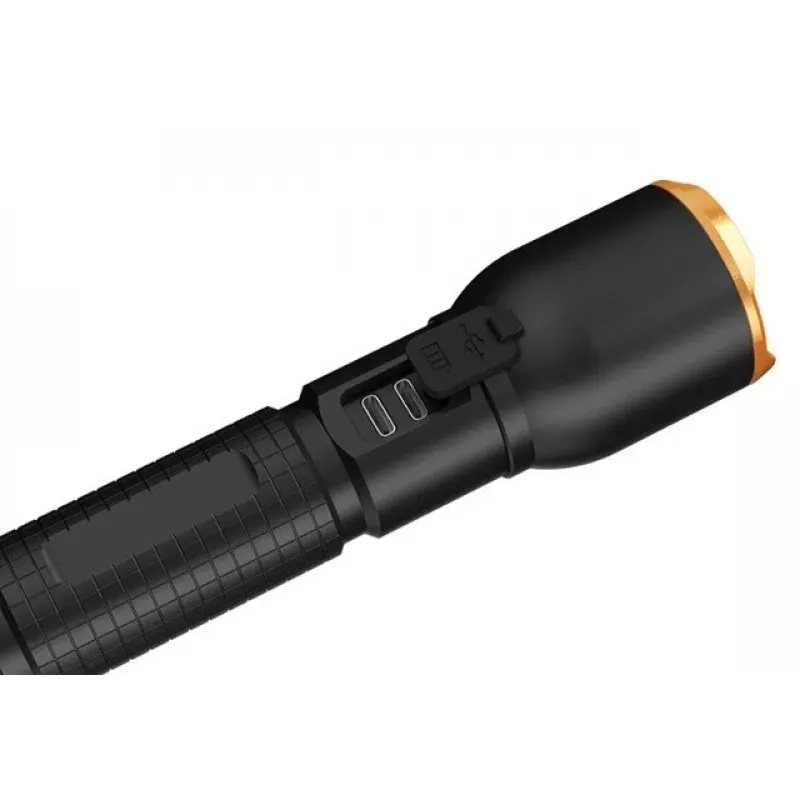Linterna Duracell DF4000R negra – linterna de mano recargable, diseño compacto