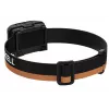 Linterna frontal Duracell DH1000R — negra/naranja, luz manos libres recargable