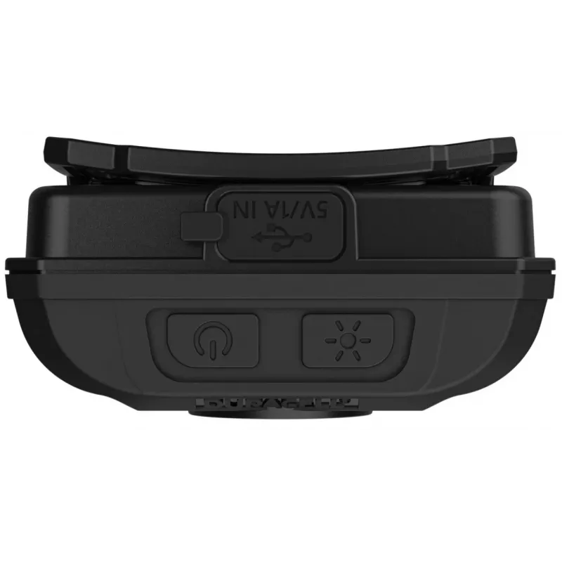 Linterna frontal Duracell DH1000R — negra/naranja, luz manos libres recargable