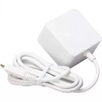 Fuente de alimentación oficial Raspberry Pi PI 3, fuente de alimentación blanca