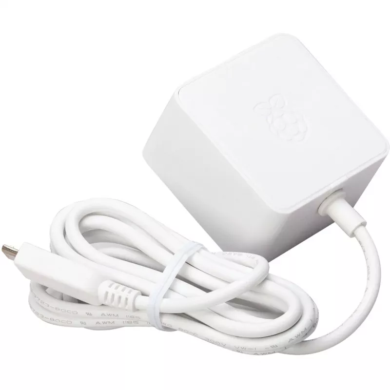Fuente de alimentación oficial Raspberry Pi PI 3, fuente de alimentación blanca