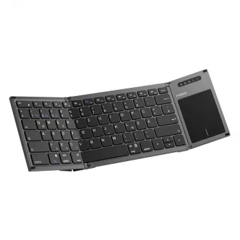 Teclado Inateck KB06101_STEEL GRAY Home RF Wireless + Bluetooth QWERTZ inglés negro