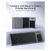 Teclado Inateck KB06101_STEEL GRAY Home RF Wireless + Bluetooth QWERTZ inglés negro