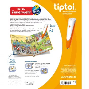 tiptoi ¿Por qué? ¿Cómo? ¿Para qué? En el parque de bomberos, libro educativo