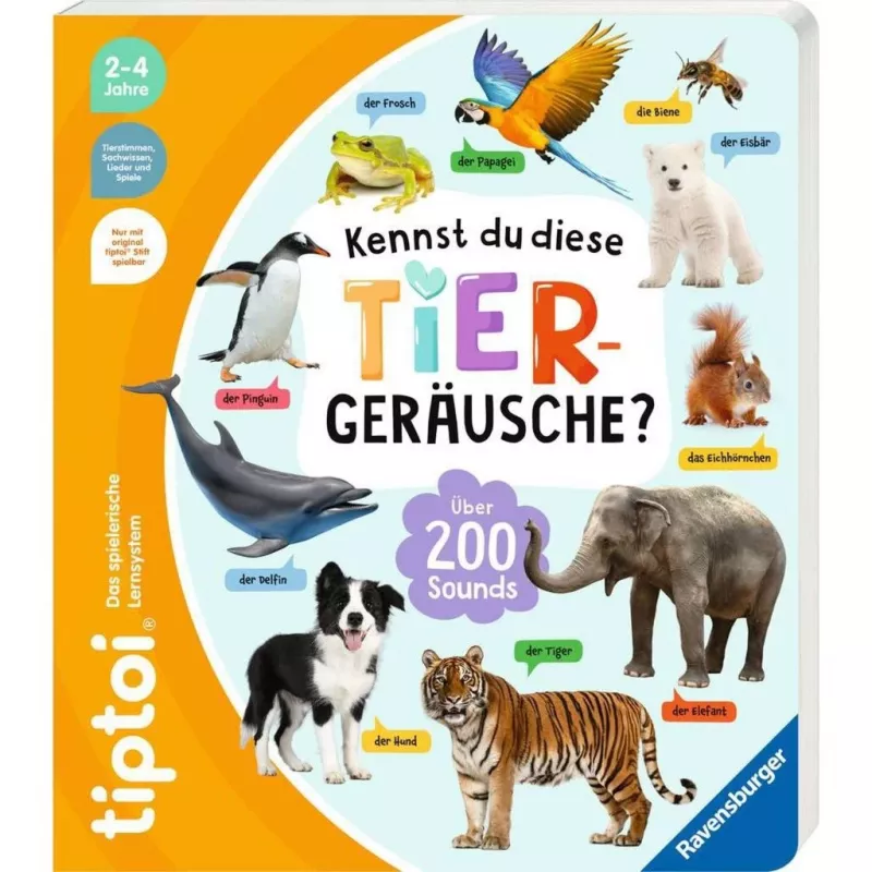 tiptoi ¿Conoces estos sonidos de animales?, libro educativo