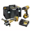 DeWalt DCK2026P2T-QW set combinado DCD805 + DCG405, 18 V XR 2×5,0 Ah negro, amarillo
