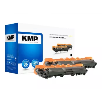 KMP DOUBLEPACK B-T57D - pack de 2 - negro - compatible - cartucho de tóner (alternativa a: Brother TN242BK) - para Brother DCP-9017, DCP-9022, HL-3142, HL