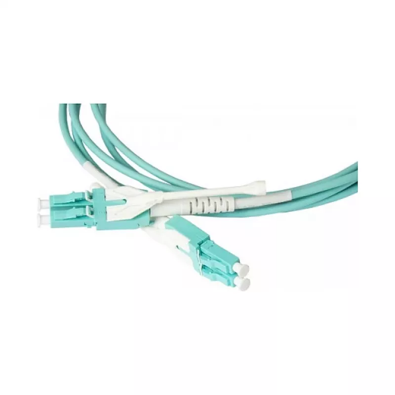 Cable de parcheo de fibra óptica dúplex OM3 (multimodo, 50/125) LC/LC, UNIBOOT, LSZH, polaridad reversible, lengüeta de desbloqueo, 2 m, Good Connections® (LW-U802LC3)