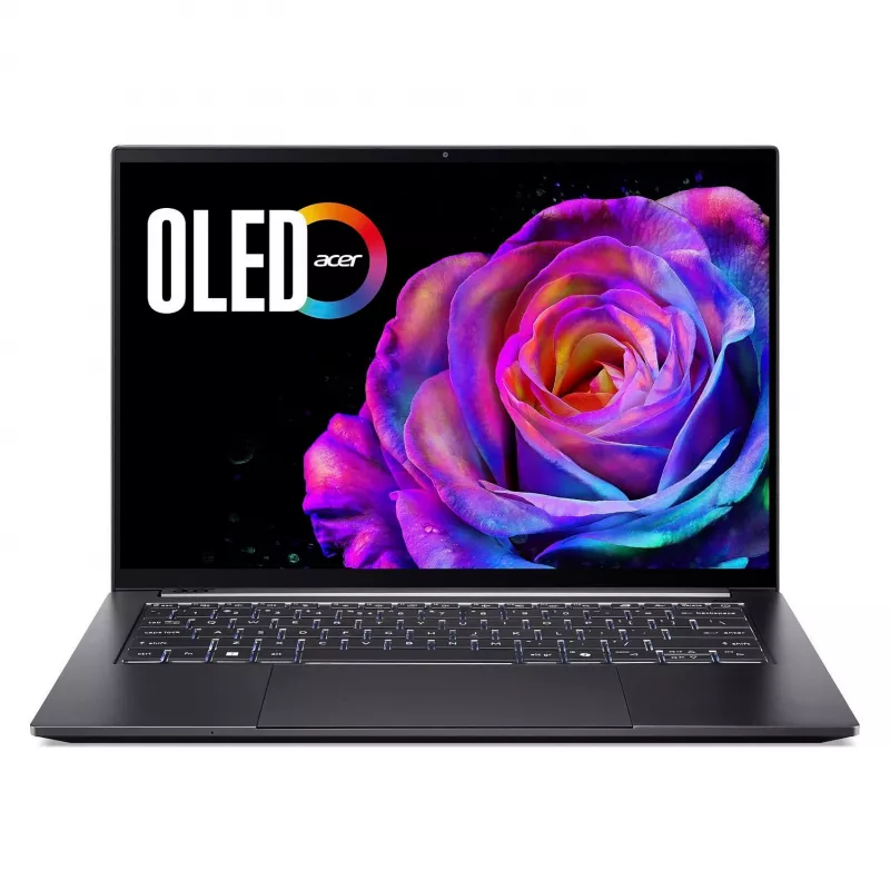 Portátil Acer Swift X 14 OLED SFX14-73G-975F NX.J81EG.004 — 14,5 inch 2880×1800, Intel Core Ultra 9 285H, 2 TB SSD, GeForce RTX 5070, HDMI/USB-C, Windows 11 Home