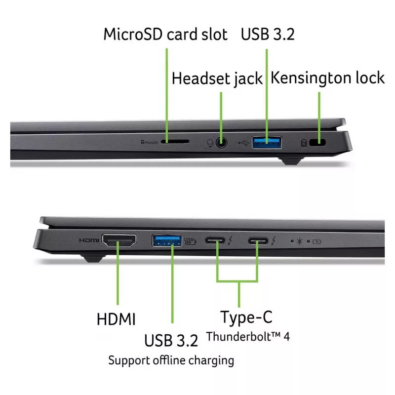 Portátil Acer Swift X 14 OLED SFX14-73G-975F NX.J81EG.004 — 14,5 inch 2880×1800, Intel Core Ultra 9 285H, 2 TB SSD, GeForce RTX 5070, HDMI/USB-C, Windows 11 Home
