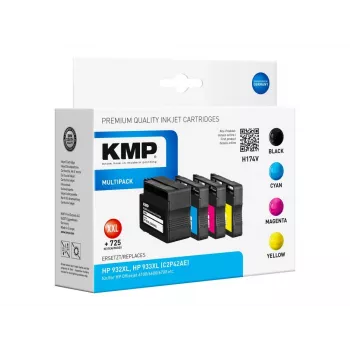 Cartucho KMP C2P42AE HP 932XL + 933XL Negro Color