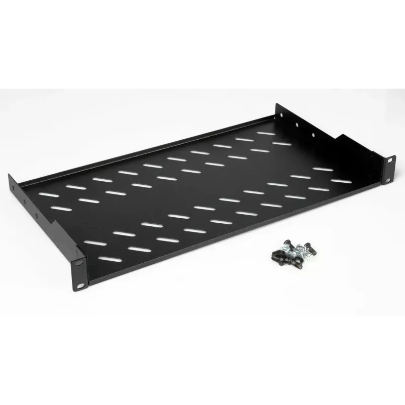 Bandeja fija para rack EQUIP 19 pulgadas, 1HE, 400 mm de profundidad, negro, 485 mm de ancho