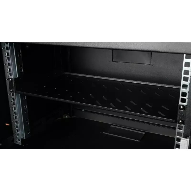 Bandeja fija para rack EQUIP 19 pulgadas, 1HE, 400 mm de profundidad, negro, 485 mm de ancho