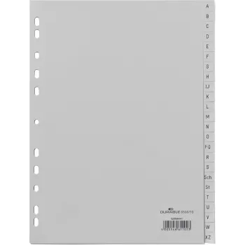 Índice de pestañas Durable 650810 polipropileno PP gris