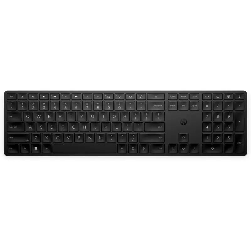 Teclado inalámbrico programable de tamaño completo HP 450 – RF inalámbrico + USB, negro