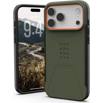 UAG Urban Armor Gear Civilian Funda MagSafe | Apple iPhone 17 Pro Max | oliva/pop-orange | 114546117297 (114546117297)