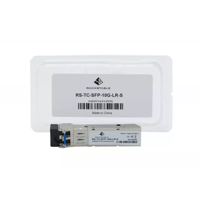 Transceptor SFP+ 10GBASE-LR de fibra óptica Rockstable — 10 Gbit/s, 1310 nm, LC, 10 km