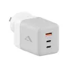 Cargador móvil ALOGIC WCM3X100G — cargador de CA de interior para smartphone y tablet, 2x USB-C, 100–240V, blanco