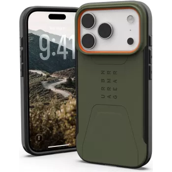 Funda UAG Urban Armor Gear Civilian MagSafe | Apple iPhone 17 Pro | olive/pop orange | 114545117297 (114545117297)