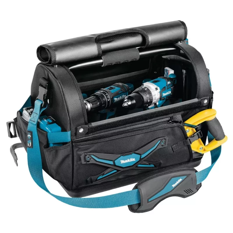 Maletín de herramientas Makita E-05446 negro, azul plástico, poliéster, acero