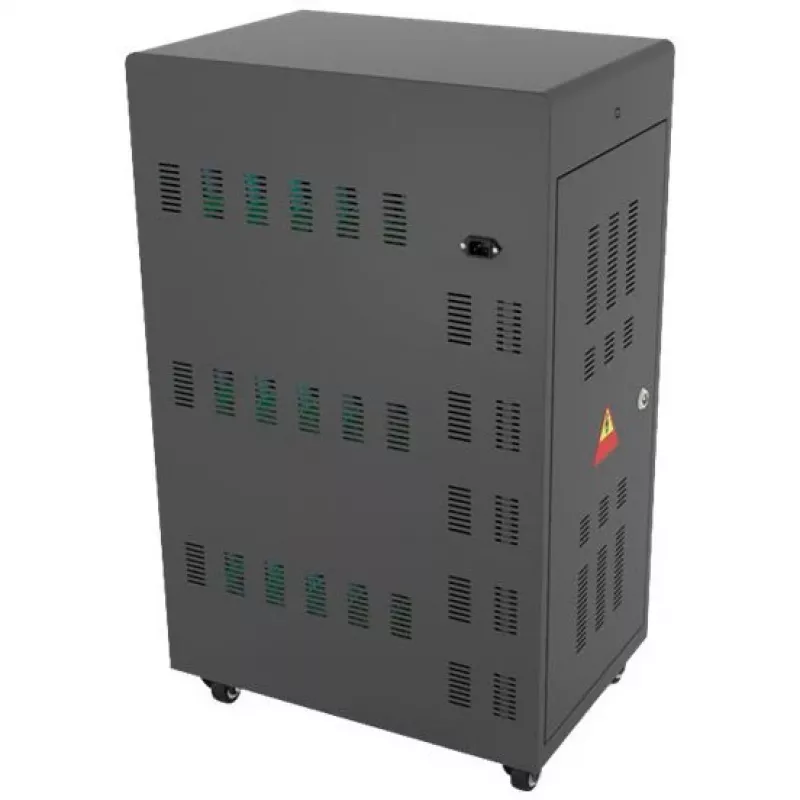 Carro de gestión de dispositivos portátil Alcasa PCT01-A30S negro USB 2,4A