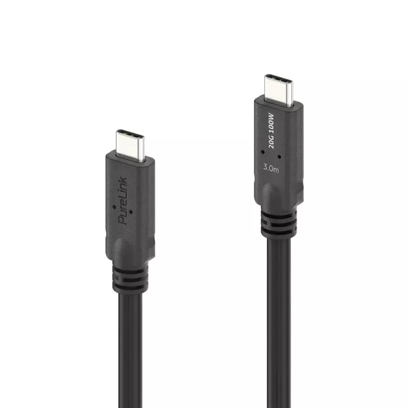 Cable USB4 Gen 2x2 PureLink PI6600-030 USB‑C a USB‑C 3 m, 20 Gbit/s, apantallado magnético, negro