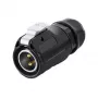 Conector macho de cable S1 Power 2 polos negro Alcasa IC01-20P201