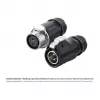 Conector de cable Alcasa IC01-20P202 S1 corriente 2 polos negro