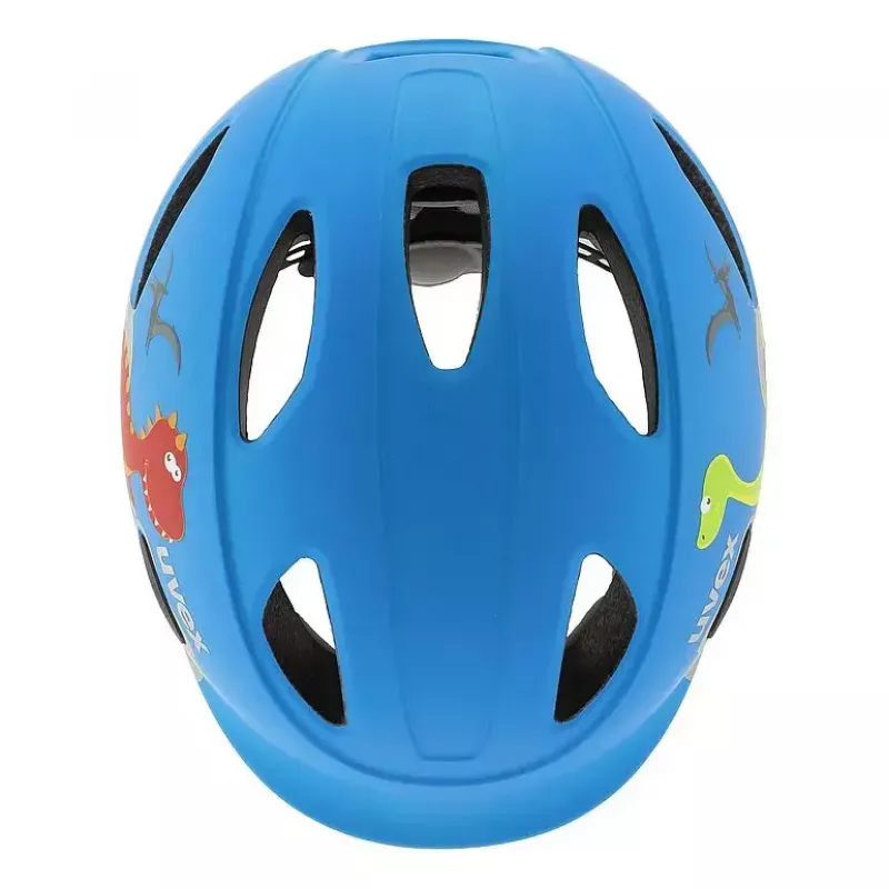 Casco de protección UVEX oyo style azul, verde - construcción de carcasa dura, casco de bicicleta para niños