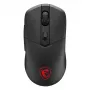 Ratón gaming MSI VERSA 300 WIRELESS 8K, ambidiestro, óptico, 2600 DPI, 6 botones, negro