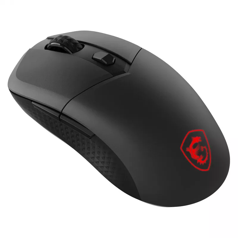 Ratón gaming MSI VERSA 300 WIRELESS 8K, ambidiestro, óptico, 2600 DPI, 6 botones, negro