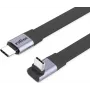Cable ROLINE USB4-2.0 80 Gbit/s plano ST/ST recto-270° acodado - cable - digital/datos