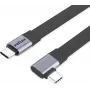 Cable ROLINE USB4-2.0 (80 Gbit/s), plano ST/ST, recto-90° acodado, 0,13 m (11.02.9099)