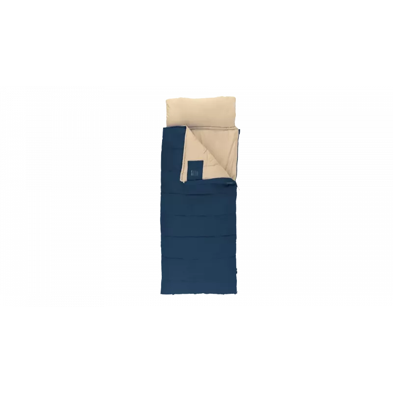 Saco de dormir Outwell Contour Lux 190 cm, sintético, cremallera izquierda, azul profundo
