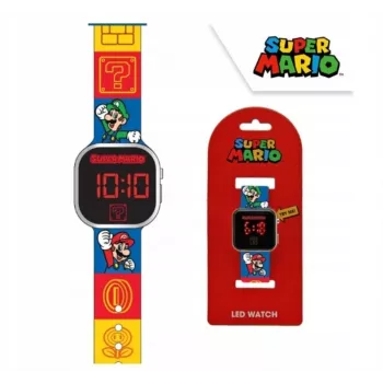 Reloj digital LED infantil Super Mario GSM4236 de Euroswan con calendario