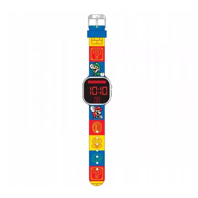 Kids Euroswan reloj digital LED Super Mario GSM4236 con calendario