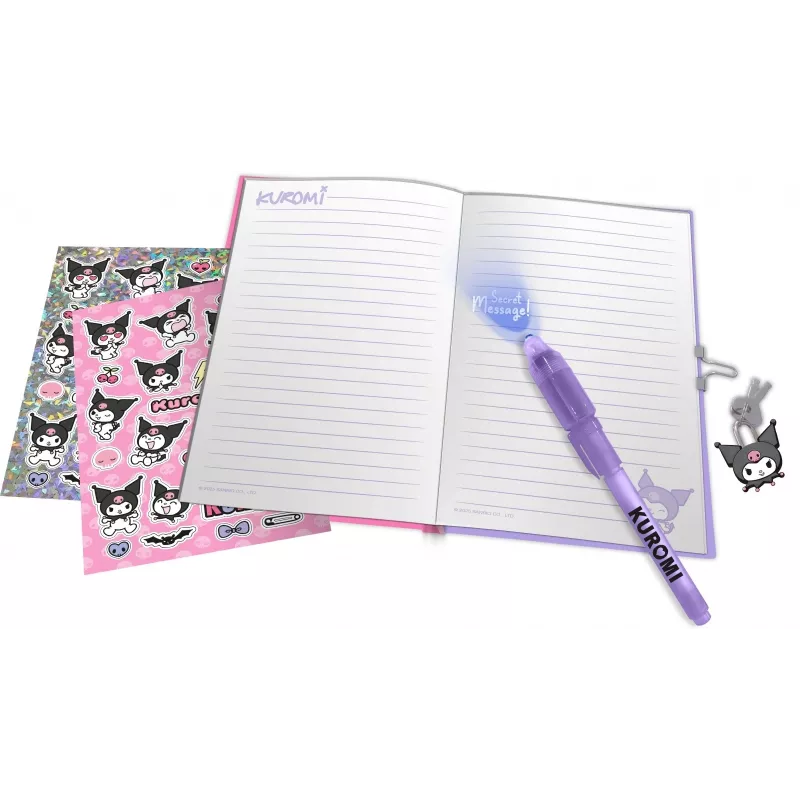 Diario con bolígrafo mágico Kuromi de Kids Euroswan — diario infantil con tinta borrable y funda temática