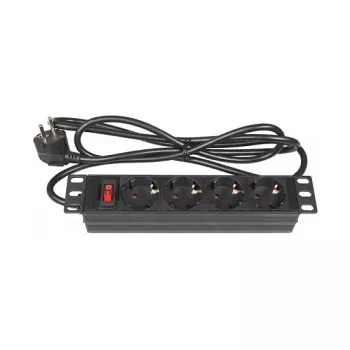 Good Connections GC-N0103 - Estándar - 1U - Aluminio - Negro - 4 salidas AC - 1,8 m