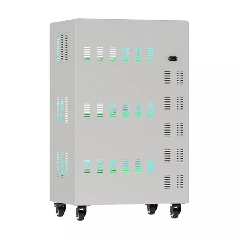 Carro de carga para tablets GoodConnections ANTARES PRO T30C con 11 puertos USB-C 30W PD3.0 desinfección UVC Gris