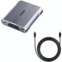 Unitek R1022C01 lector de tarjetas CFexpress Type B, SD y microSD con hub USB-A