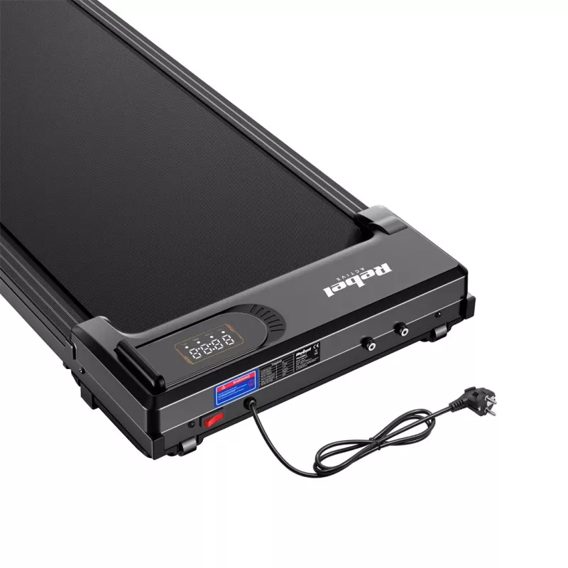 Cinta de correr eléctrica Rebel RBA-1017 — pantalla LED, velocidad 1–6 km/h, peso máximo de usuario 100 kg, alimentación por red