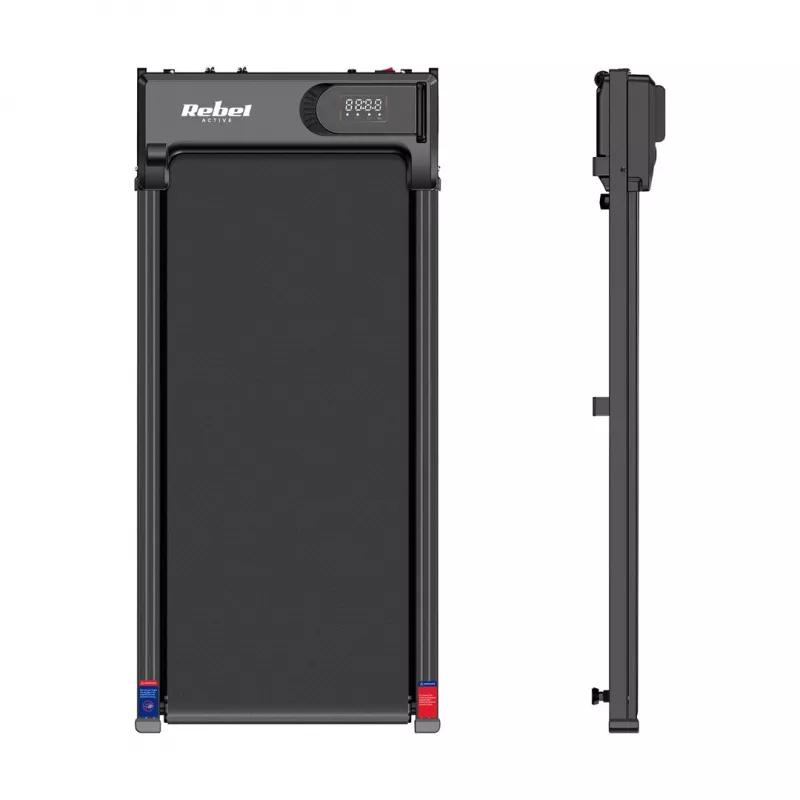 Cinta de correr eléctrica Rebel RBA-1017 — pantalla LED, velocidad 1–6 km/h, peso máximo de usuario 100 kg, alimentación por red