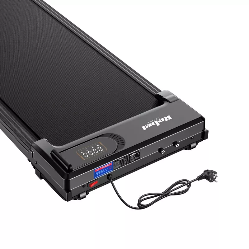Cinta de correr eléctrica Rebel RBA-1017 — pantalla LED, velocidad 1–6 km/h, peso máximo de usuario 100 kg, alimentación por red