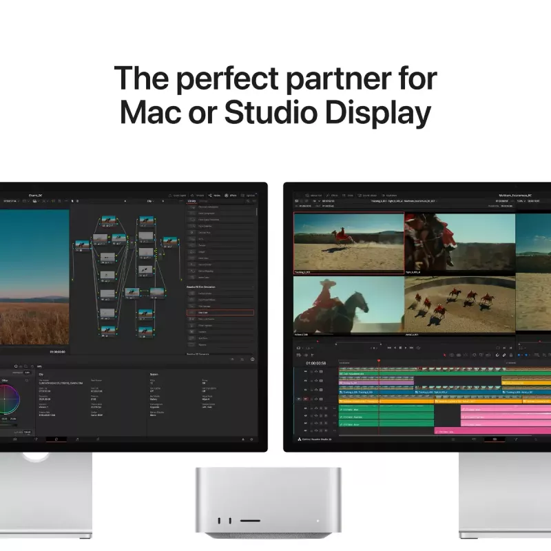 Monitor Apple Studio Display XDR 27 pulgadas 5K Ultra HD LED, cristal estándar, pie reclinable y ajustable en altura, plata