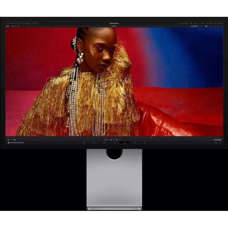 Monitor Apple Studio Display XDR 27 pulgadas 5K Ultra HD LED, cristal estándar, pie reclinable y ajustable en altura, plata